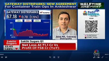 Gateway Distriparks : New Agreement for container train ops in Ankleshwar